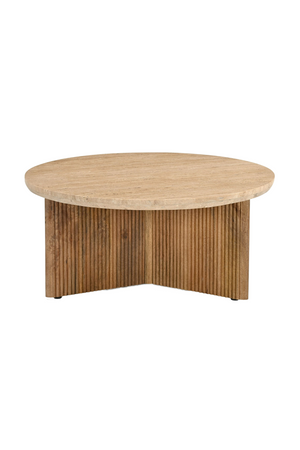   Ribbed Wood Base Coffee Table | Oroa.com