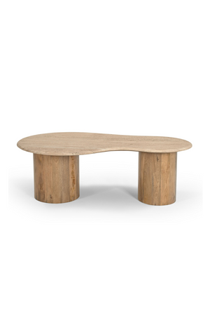   Freeform Travertine Marble Coffee Table | Oroa.com