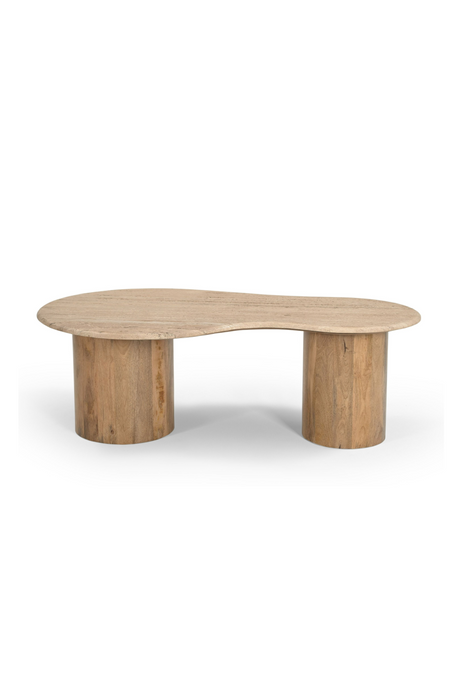   Freeform Travertine Marble Coffee Table | Oroa.com