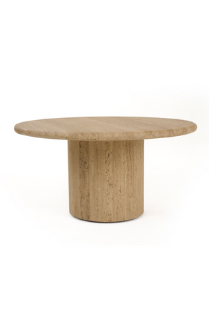   Travertine Marble Round Coffee Table | Oroa.com