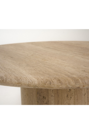   Travertine Marble Round Coffee Table | Oroa.com
