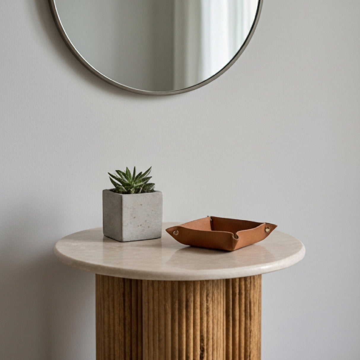   Marble Round End Table | Oroa.com