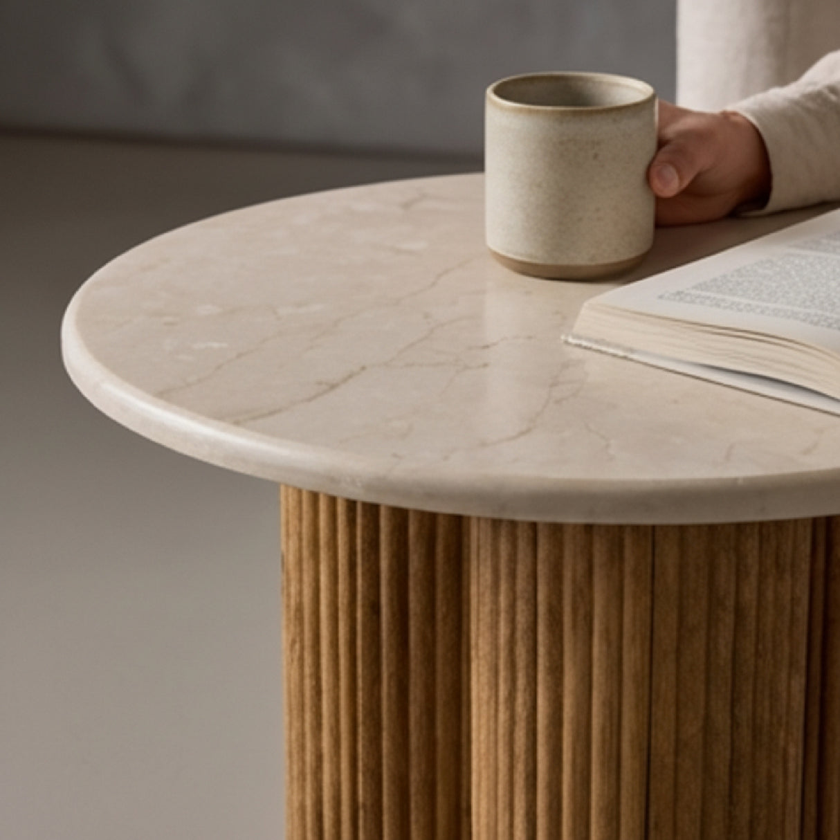   Marble Round End Table | Oroa.com