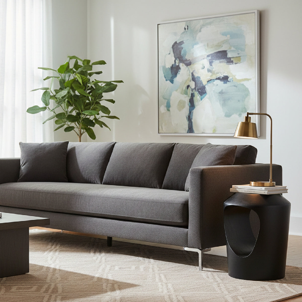   Black Wooden End Table | Oroa.com