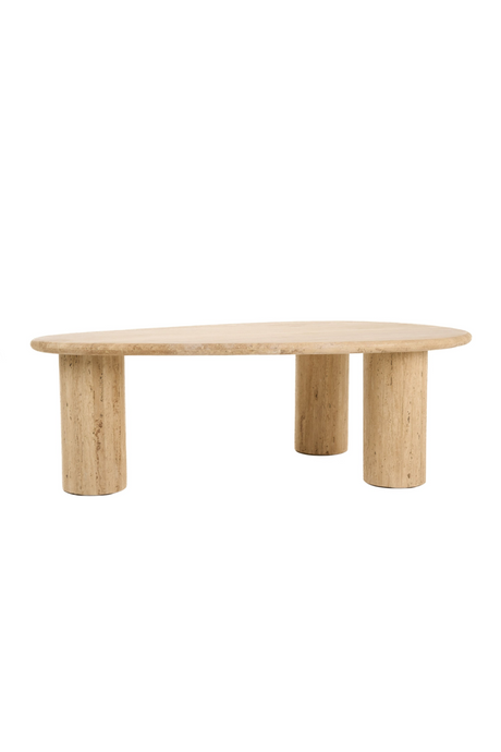   Freeform Travertine Coffee Table | Oroa.com