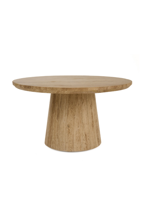   Travertine Marble Round Coffee Table | Oroa.com