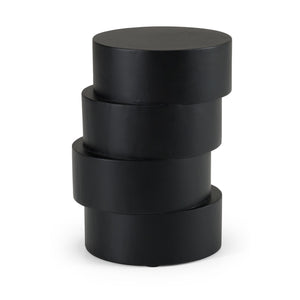   Black Wooden Stacked End Table | Oroa.com