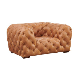   Tufted Italian Leather Lounge Chair | Oroa.com