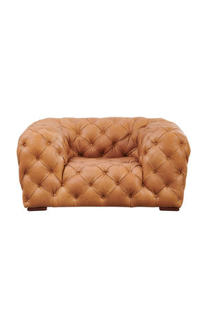   Tufted Italian Leather Lounge Chair | Oroa.com