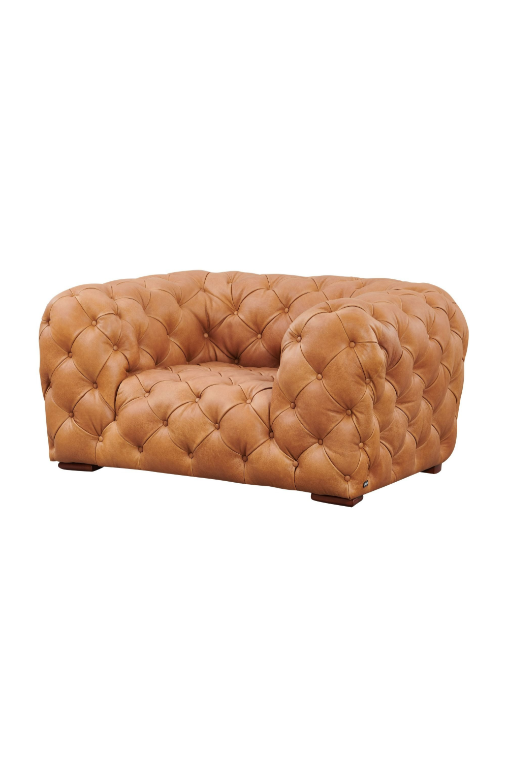  Tufted Italian Leather Lounge Chair | Oroa.com
