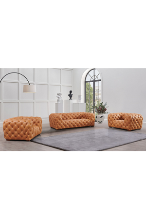   Tufted Italian Leather Lounge Chair | Oroa.com