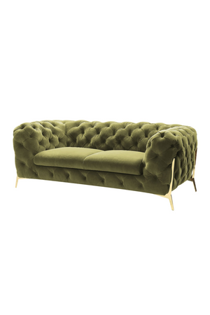   Green Velvet Tufted Sofa | Oroa.com