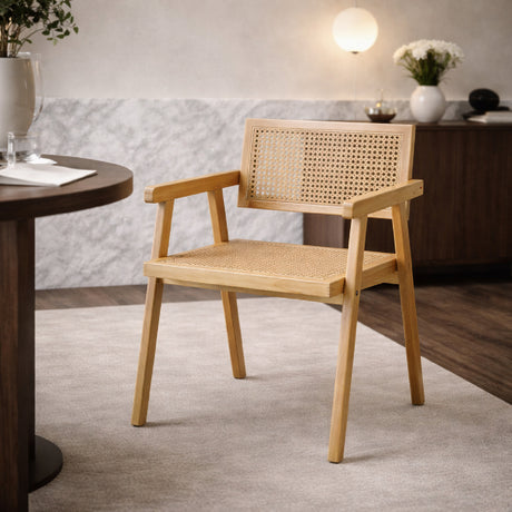   Light Rattan Dining Armchair | Oroa.com
