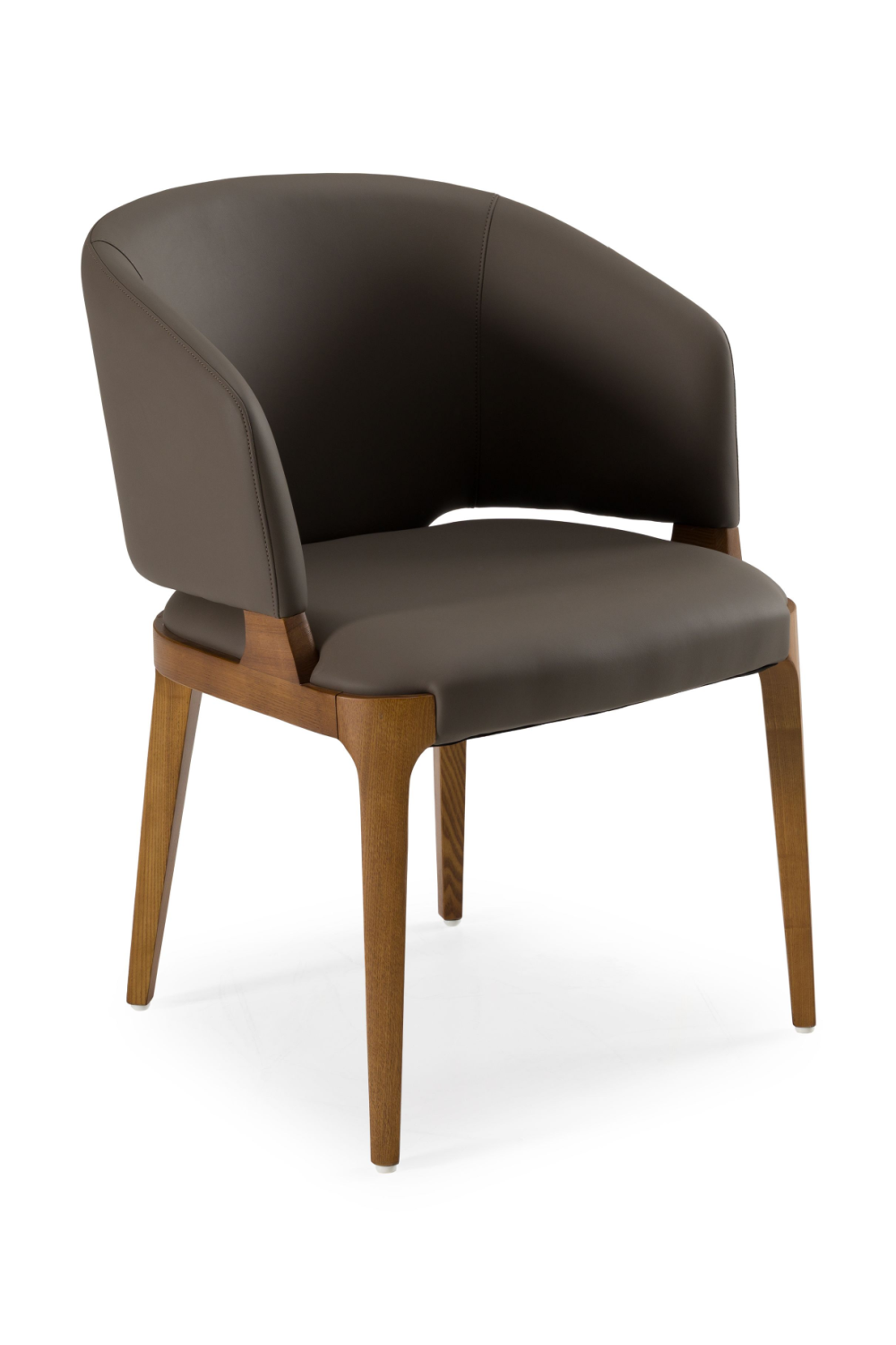   Brown Vegan Leather Dining Chair | Oroa.com