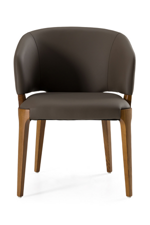   Brown Vegan Leather Dining Chair | Oroa.com