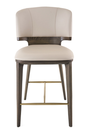   Beige Vegan Leather Counter Chair | Oroa.com