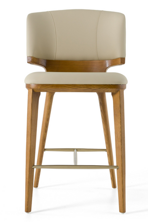   Beige Vegan Leather Counter Chair | Oroa.com
