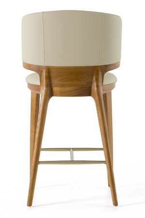   Beige Vegan Leather Counter Chair | Oroa.com