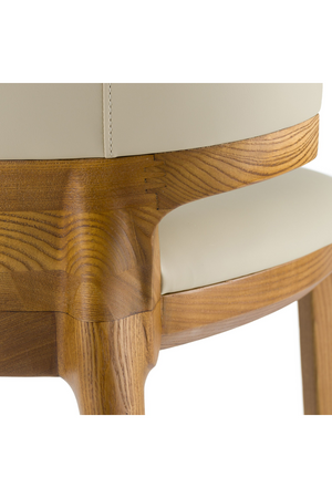   Beige Vegan Leather Counter Chair | Oroa.com