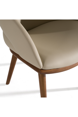   Beige Vegan Leather Dining Chair | Oroa.com