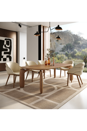   Beige Vegan Leather Dining Chair | Oroa.com