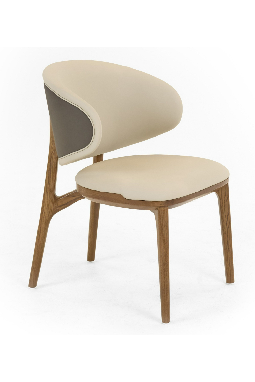   Cream Vegan Leather Dining Chair | Oroa.com