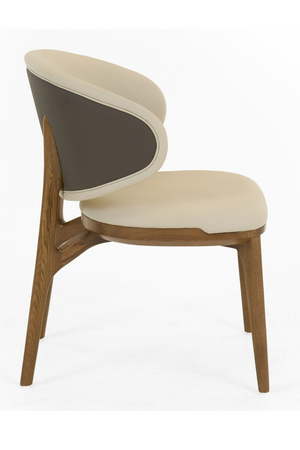   Cream Vegan Leather Dining Chair | Oroa.com