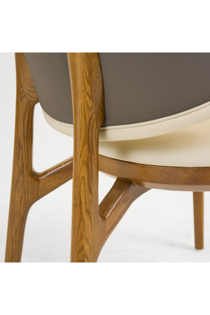   Cream Vegan Leather Dining Chair | Oroa.com