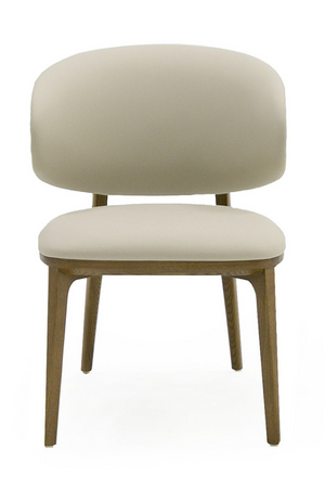   Cream Vegan Leather Dining Chair | Oroa.com