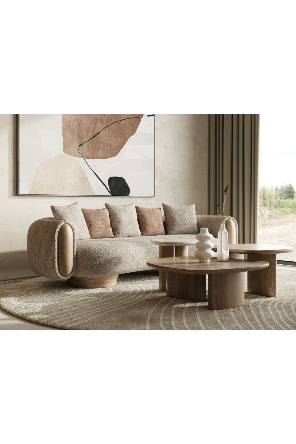   Wooden & Onyx Nesting Coffee Tables (3) | Oroa.com