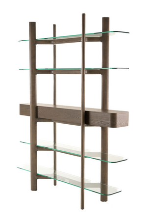   Gray Ash Glass Bookshelf | Oroa.com