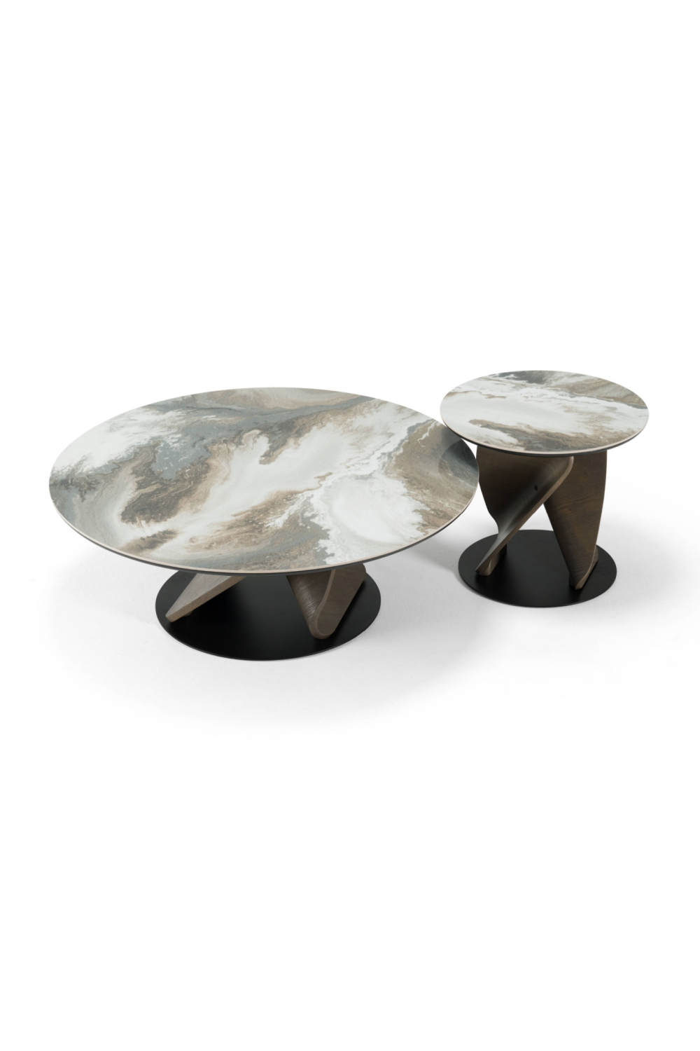   Marbled Ceramic Coffee Table Set (2) | Oroa.com