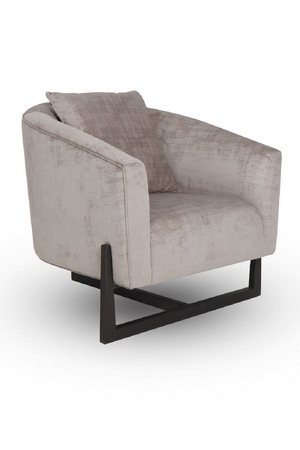   Curved Gray Accent Chair | Oroa.com