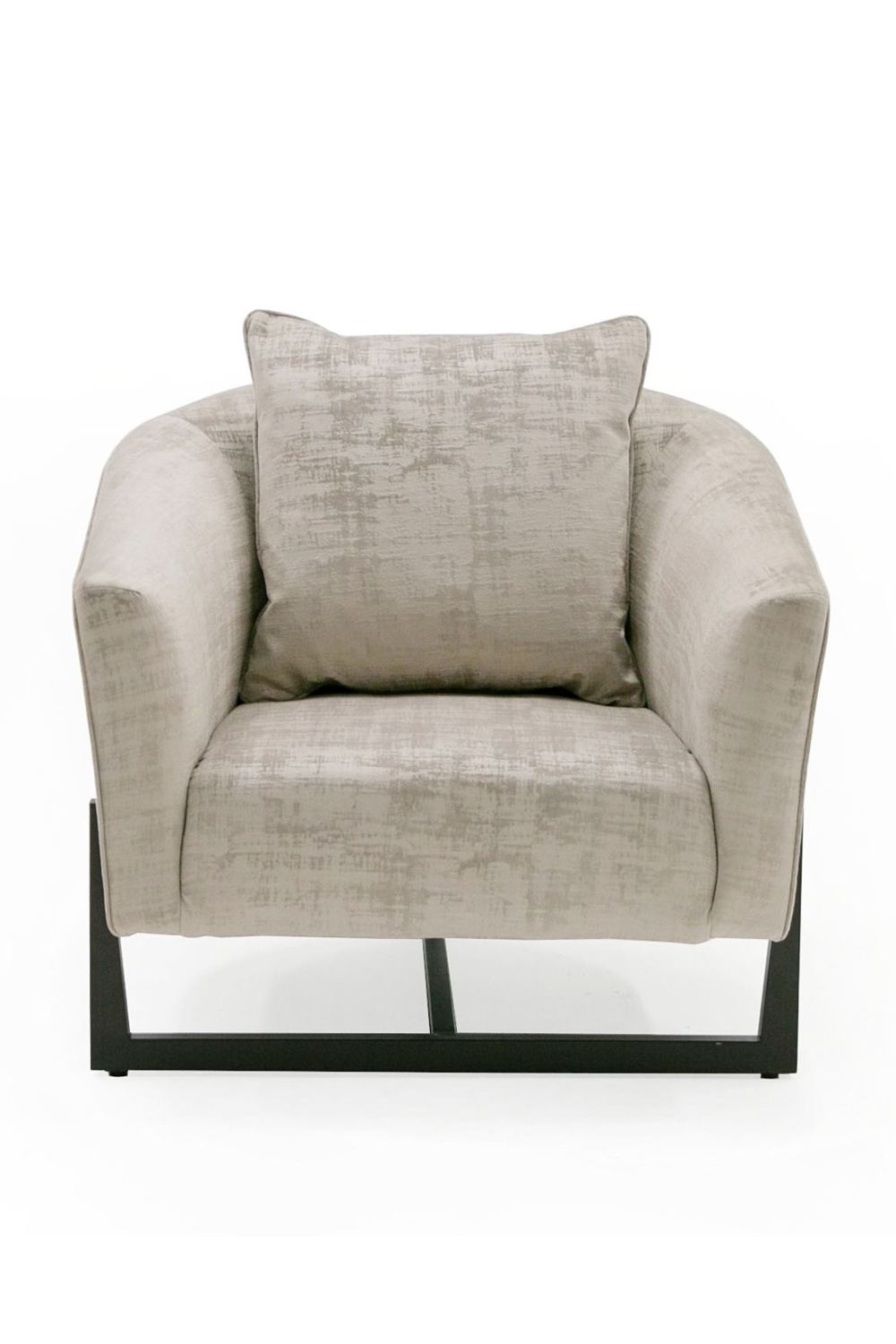   Curved Gray Accent Chair | Oroa.com
