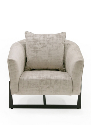   Curved Gray Accent Chair | Oroa.com