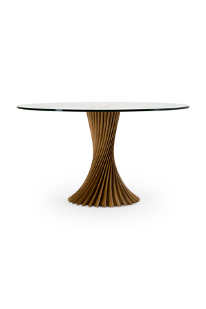  Twisted Wooden Base Dining Table | Oroa.com