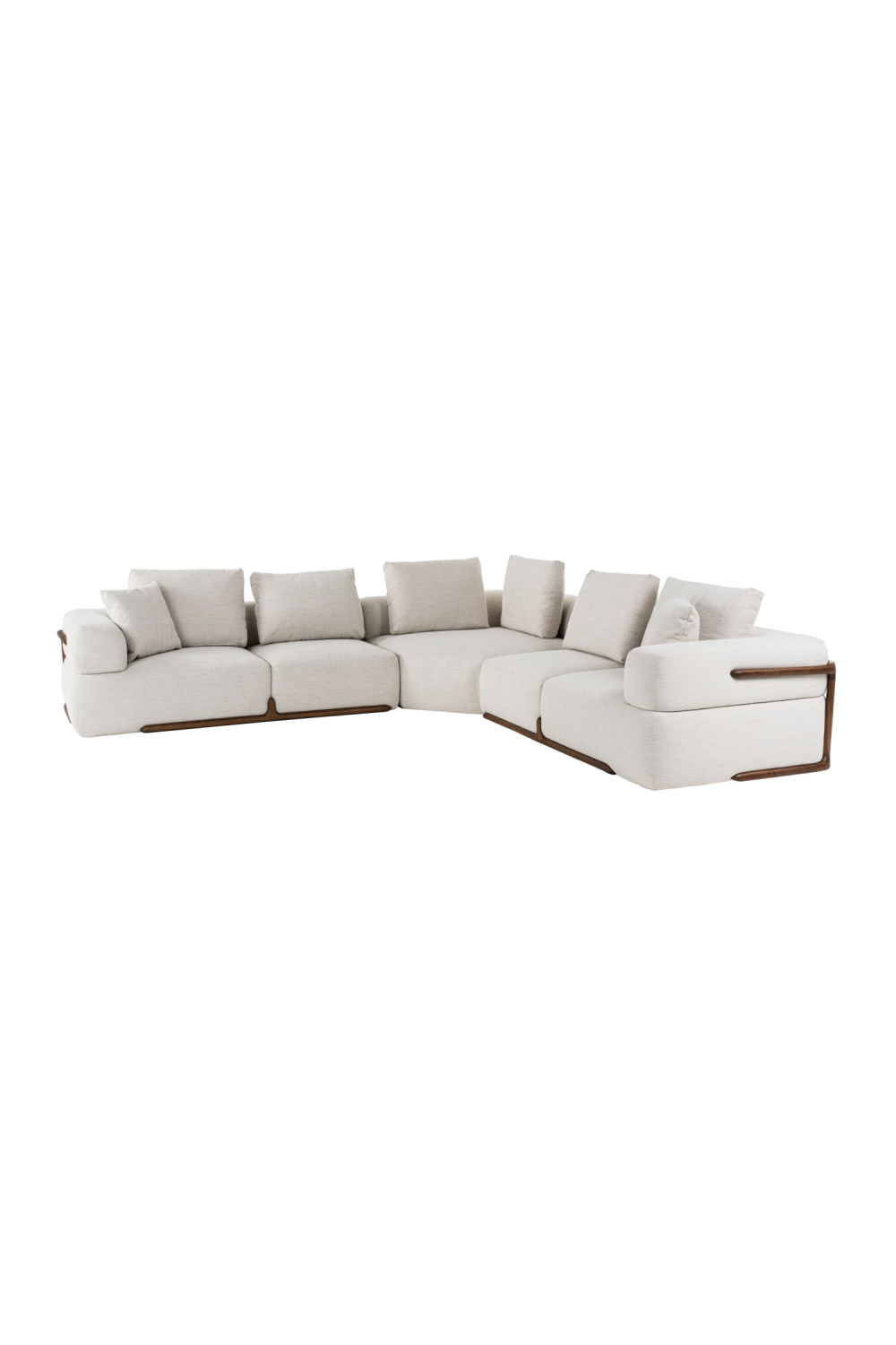   White Fabric Sectional Sofa | Oroa.com