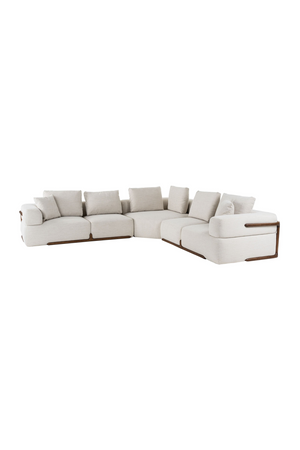   White Fabric Sectional Sofa | Oroa.com