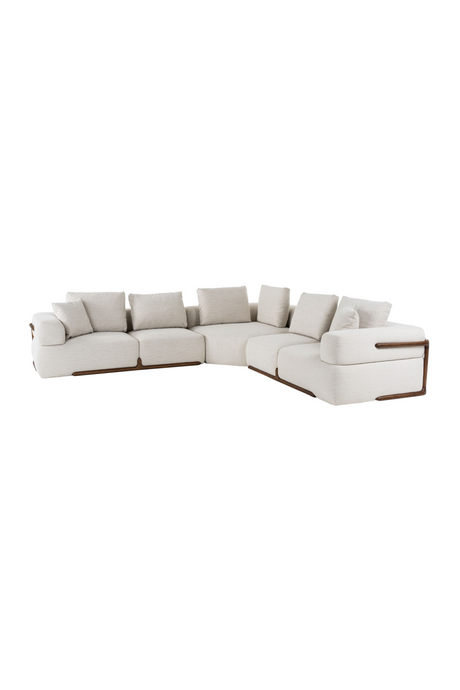   White Fabric Sectional Sofa | Oroa.com