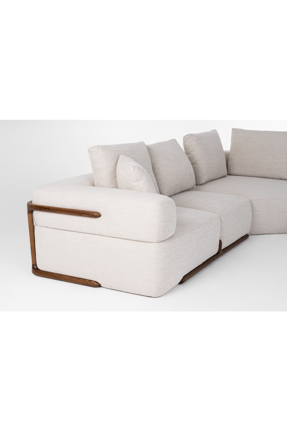   White Fabric Sectional Sofa | Oroa.com