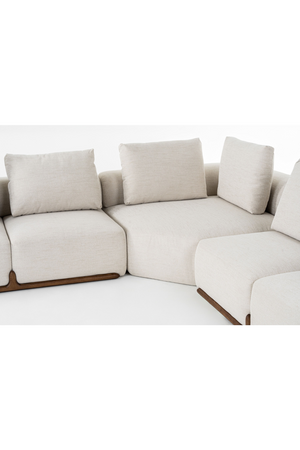   White Fabric Sectional Sofa | Oroa.com