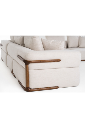   White Fabric Sectional Sofa | Oroa.com