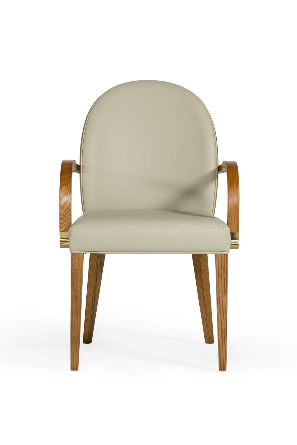   Taupe Vegan Leather Dining Armchair | Oroa.com