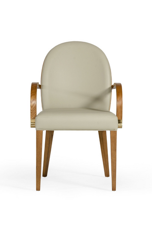   Taupe Vegan Leather Dining Armchair | Oroa.com