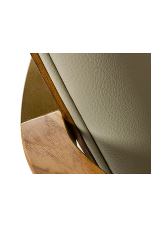   Taupe Vegan Leather Dining Armchair | Oroa.com