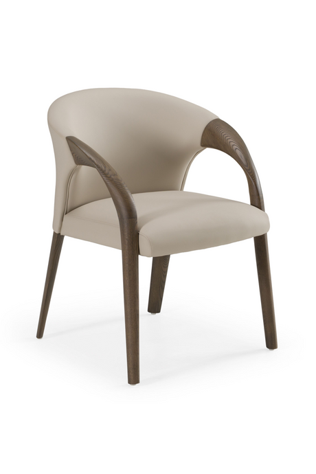   Vegan Leather Curved Dining Chair | Oroa.com
