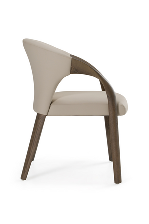   Vegan Leather Curved Dining Chair | Oroa.com