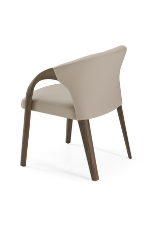   Vegan Leather Curved Dining Chair | Oroa.com