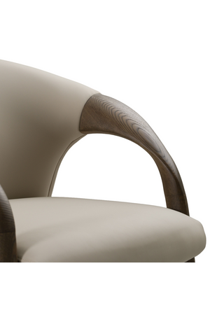   Vegan Leather Curved Dining Chair | Oroa.com