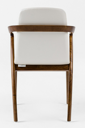   Walnut Framed Cream Dining Chair | Oroa.com